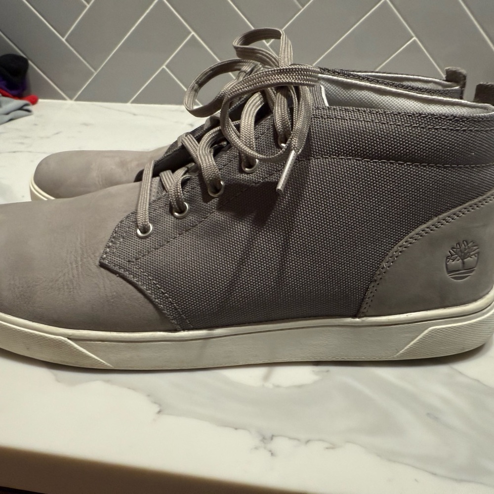 Timberland Gray Chukka Boots Minimalist Design